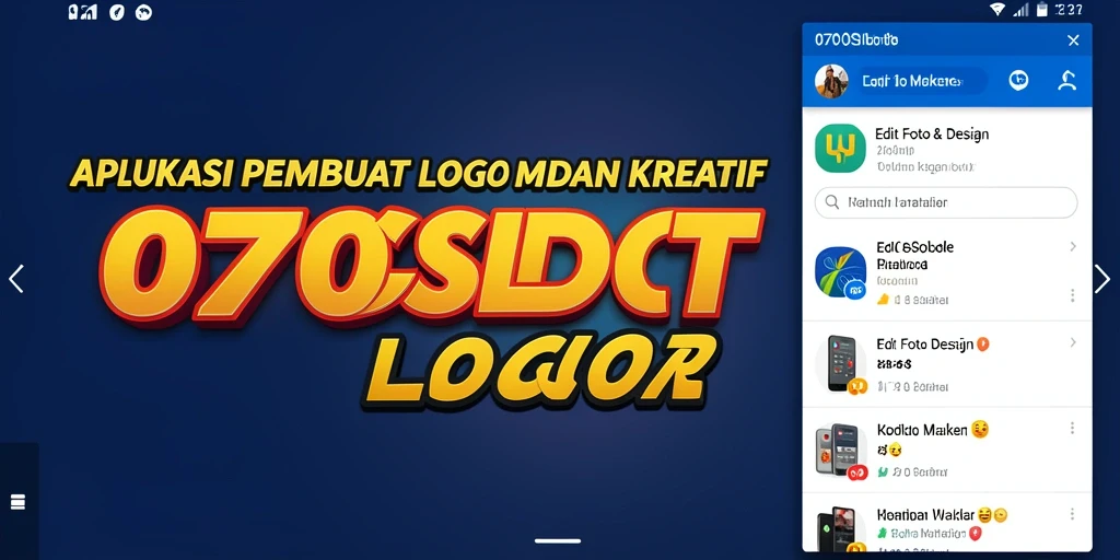 Antarmuka pengguna 070SLOT yang intuitif dan berwarna-warni.