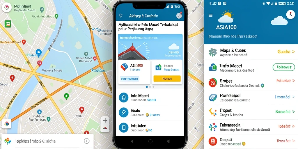 Tampilan antarmuka utama ASIA100 menampilkan informasi kemacetan secara langsung.