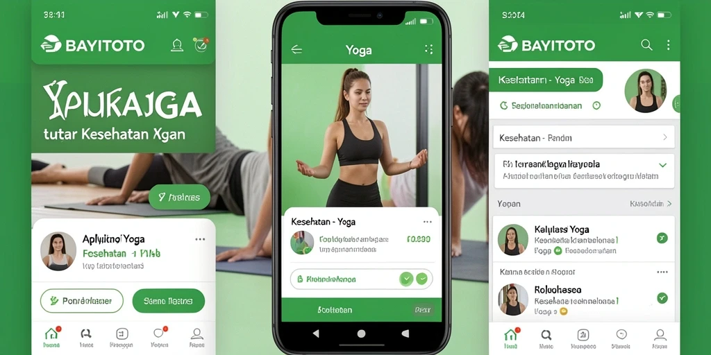 Tampilan antarmuka aplikasi BAYITOTO yang user-friendly untuk latihan yoga.