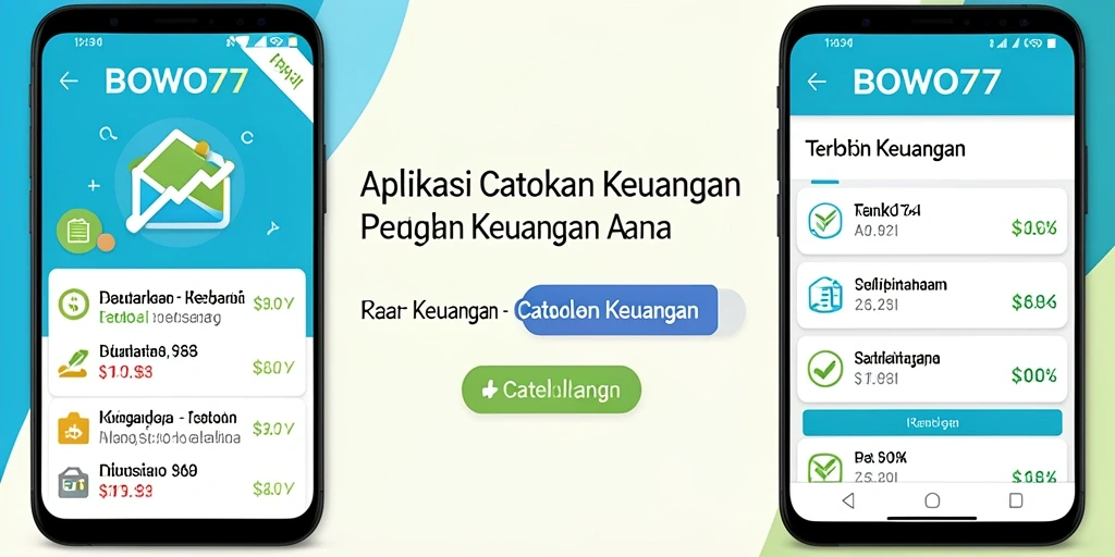 Tampilan antarmuka BOWO77 yang sederhana dan fungsional untuk Catatan Keuangan.