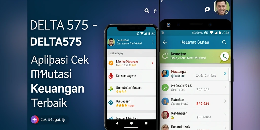Antarmuka utama DELTA575 menampilkan ringkasan mutasi finansial dengan jelas.
