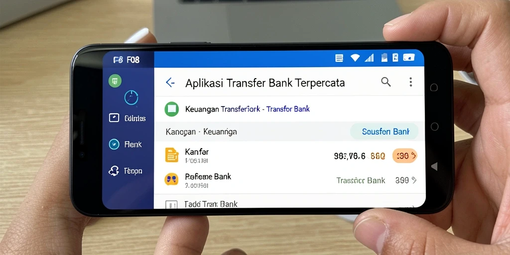 Antarmuka F08 yang sederhana dan fungsional untuk Transfer Bank.