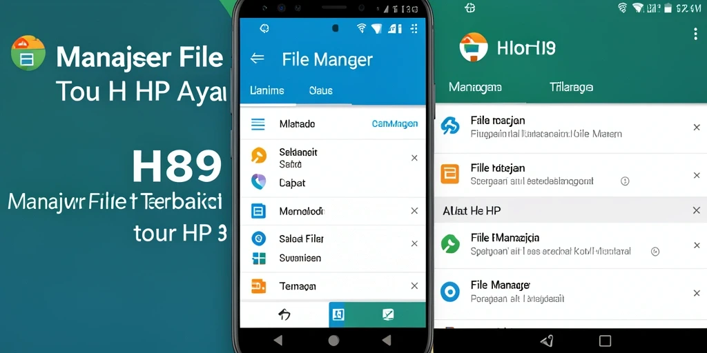 Screenshot H89 menampilkan antarmuka File Manager yang intuitif dan mudah digunakan.