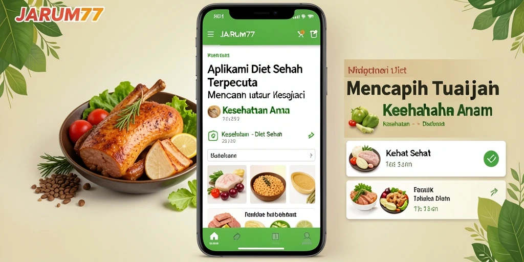Tampilan antarmuka JARUM77 yang ramah pengguna untuk Diet Sehat.