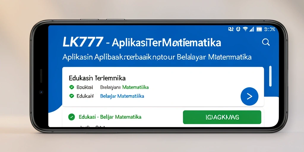 Antarmuka LK777 yang interaktif dan menarik untuk belajar matematika.