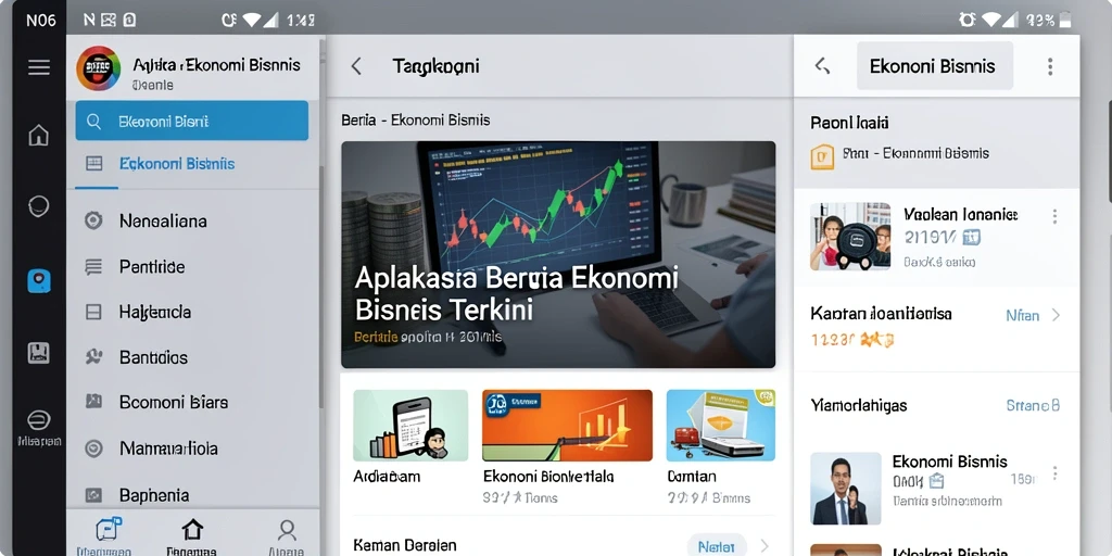 Tampilan antarmuka aplikasi N06 yang sederhana dan informatif.