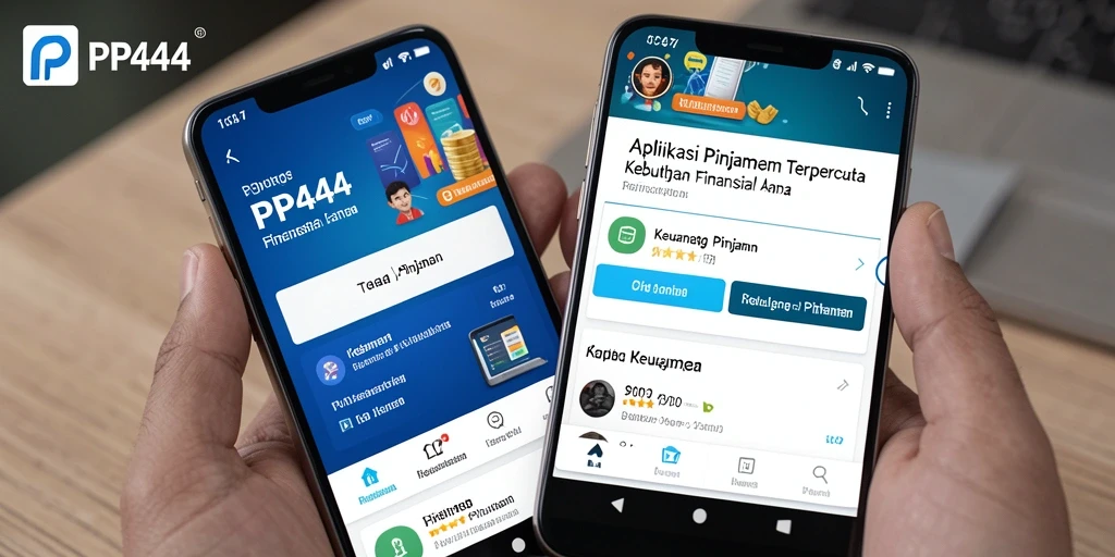 Tampilan antarmuka aplikasi PP444 untuk pengajuan pinjaman yang mudah.