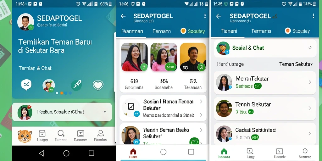 Tampilan antarmuka SEDAPTOGEL yang sederhana dan menarik.